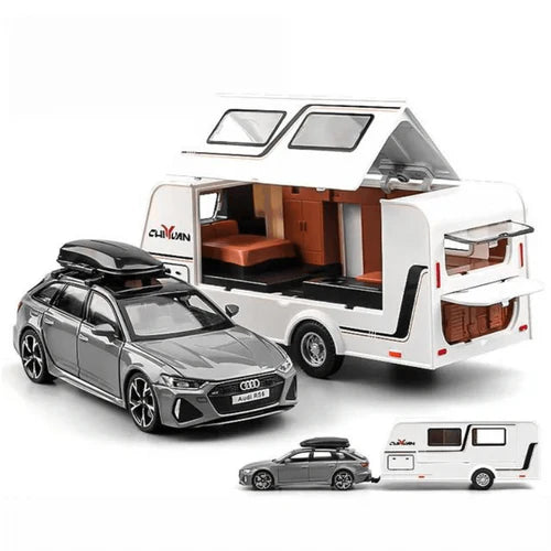 1/32 Scale Audi RS6 With RV Diecast Model Car by ebuypro