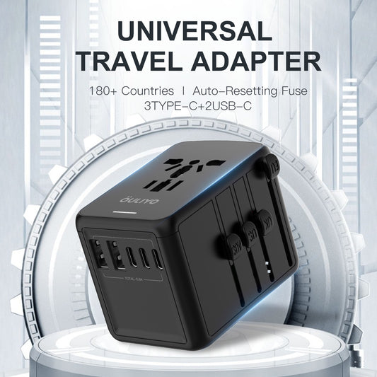 New Universal International Travel Adapter with Ports - All-in-One Power Multi Travel Adaptor