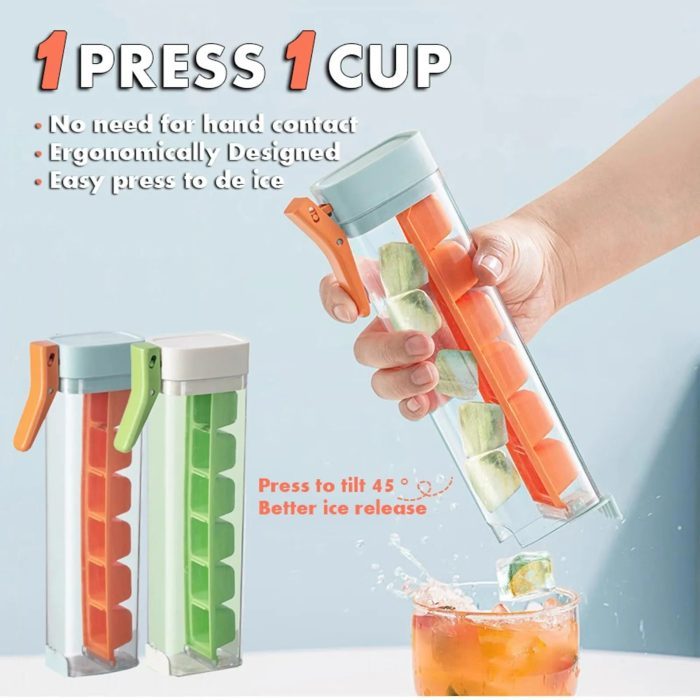 6 Grid Silicone Food Grade Push Type Ice Tray