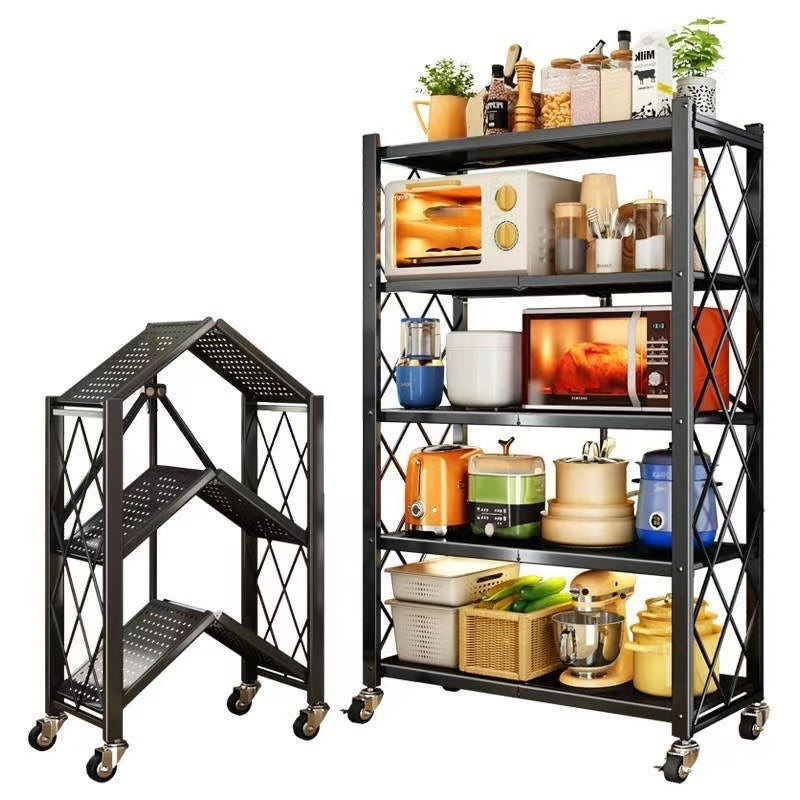 High load-bearing kitchen & living room books metal multi-Level storage rack