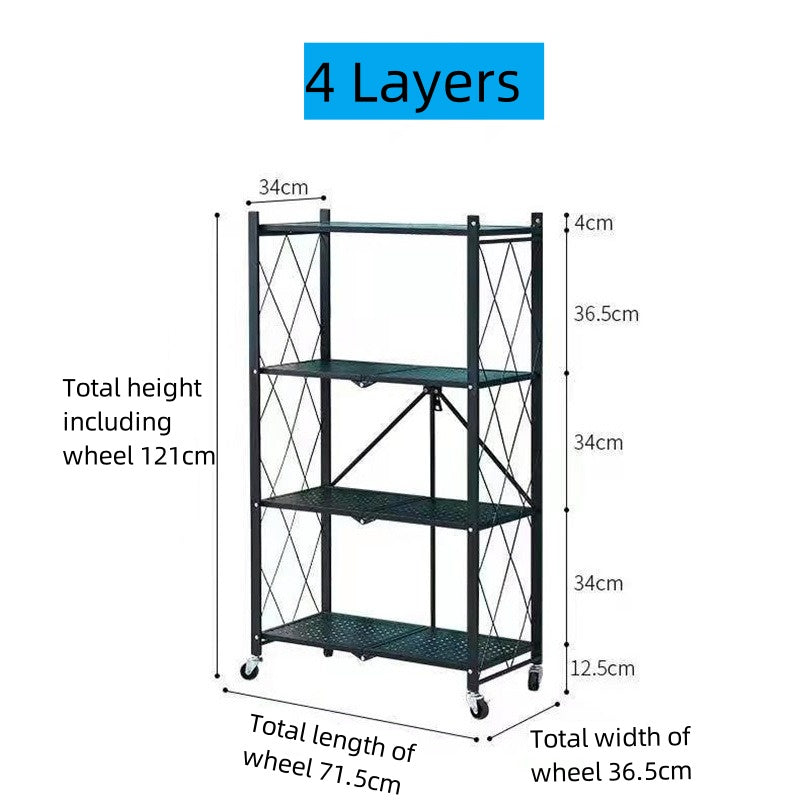 High load-bearing kitchen & living room books metal multi-Level storage rack