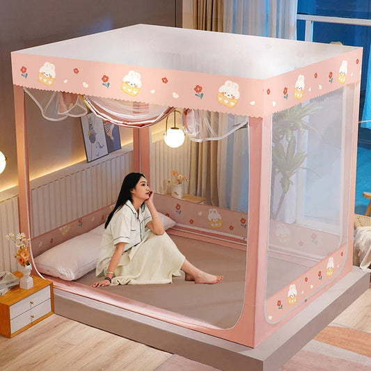 Foldable square Mosquito net for bed canopy