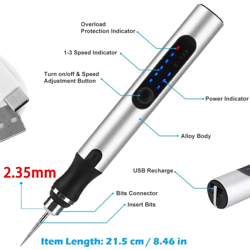 USB Cordless Woodworking Engraving Pen