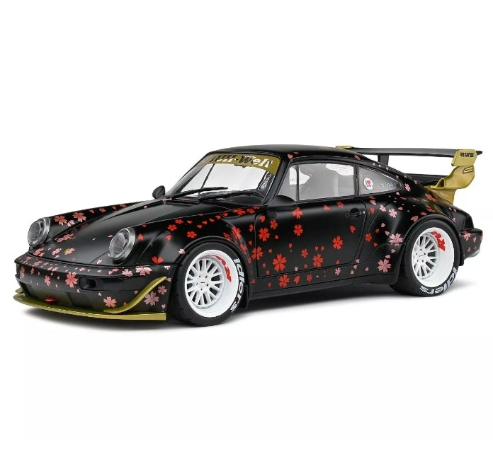 Porsche 911 RWB Bodykit Aoki Black 2021 1:18 Licensed Solido Diecast Scale Model
